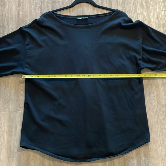 Zara Women's Shirt Large Black Cotton & Demin Whimsigoth Contemporary - Picture 8 of 11